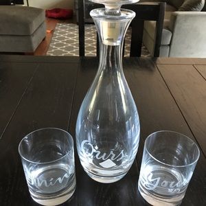 Kate Spade decanter and glasses